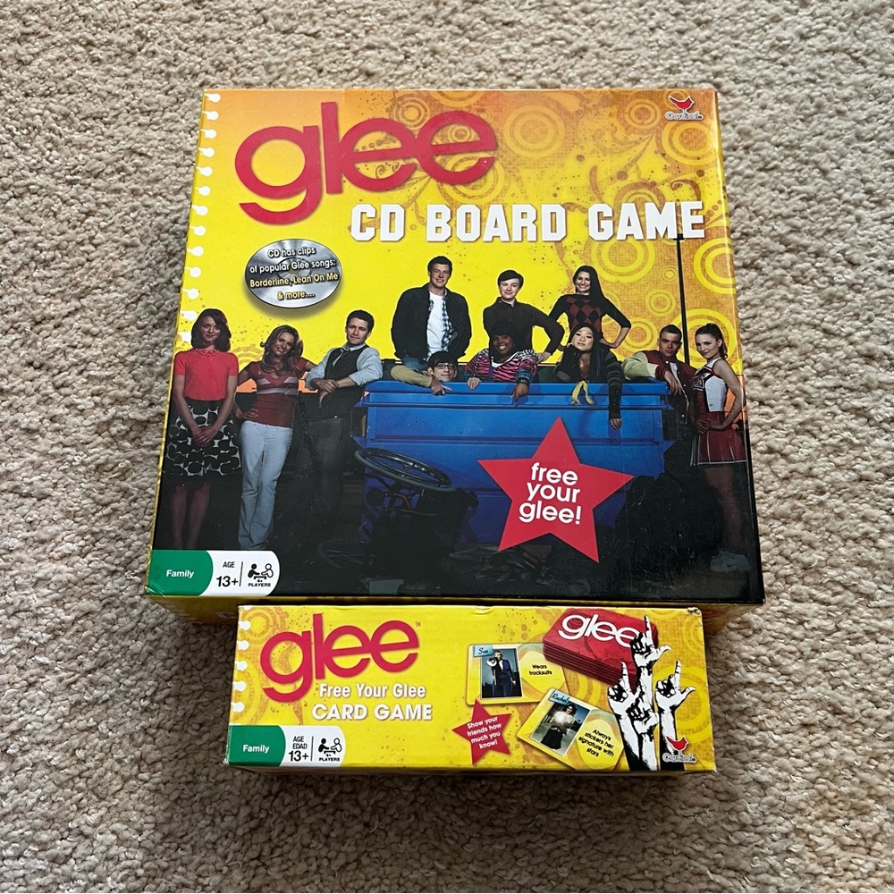New in Box Glee CD Card Game plus New free your Glee Card Game